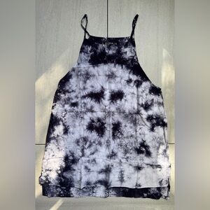 Oversized tie dye high neck tank